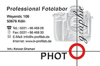 Visitenkartenerstellung Fotolabor